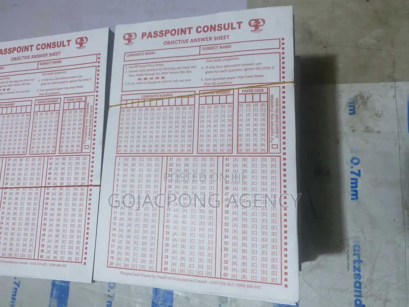 Customized Answer Sheet and Shading Paper