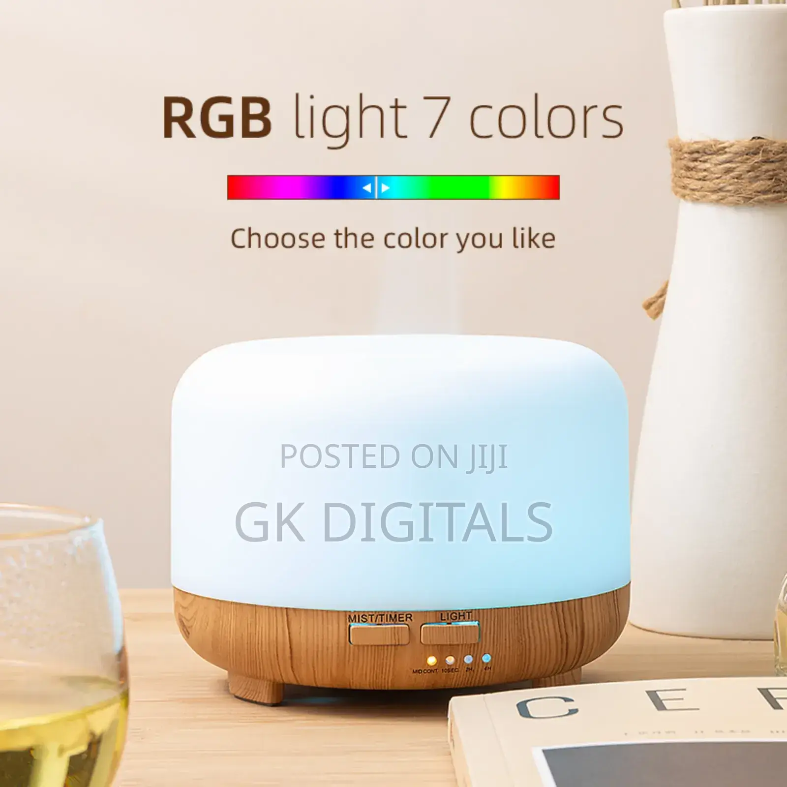 Electric Aroma Diffuser With Led Light - Essential Oil Diffuser