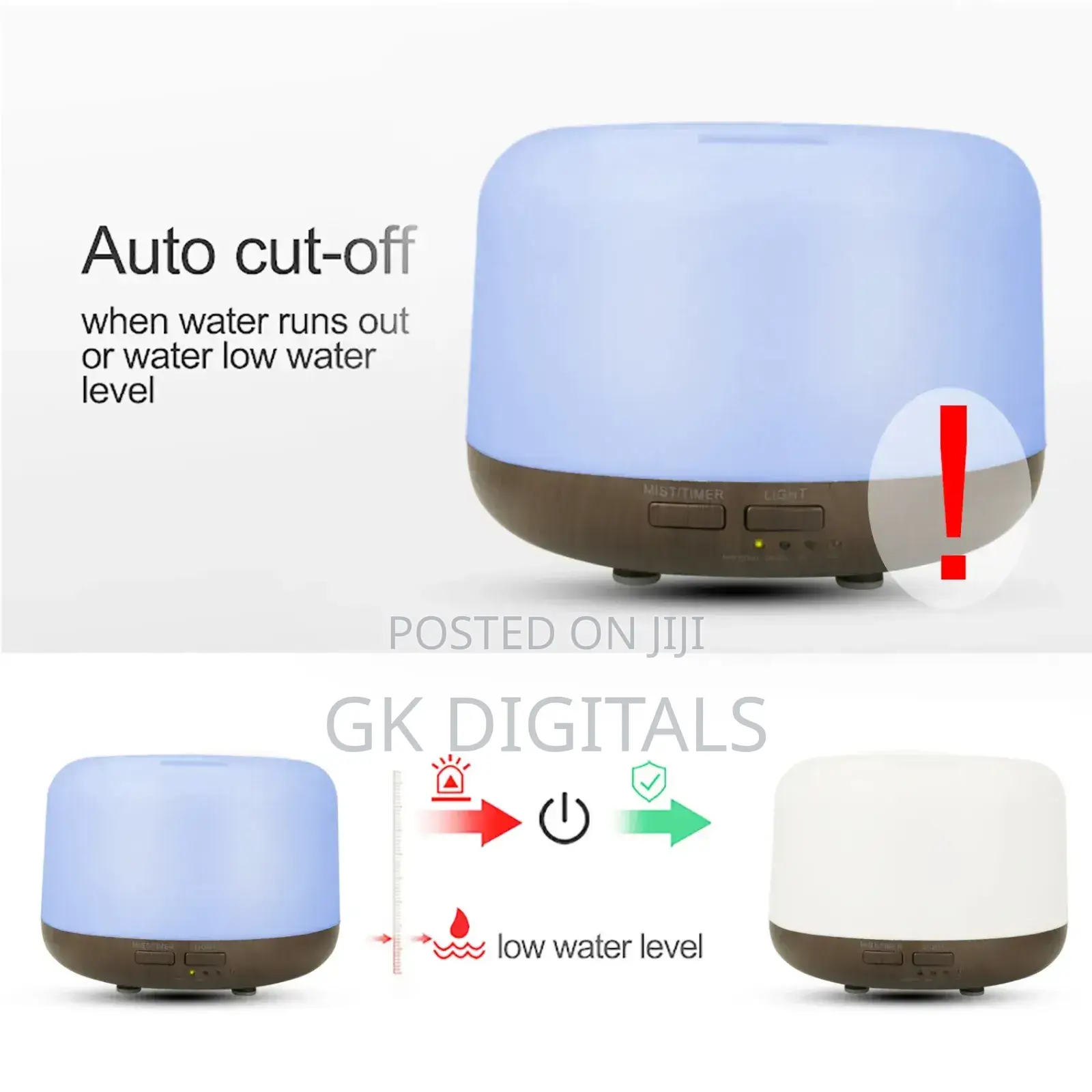 Electric Aroma Diffuser With Led Light - Essential Oil Diffuser