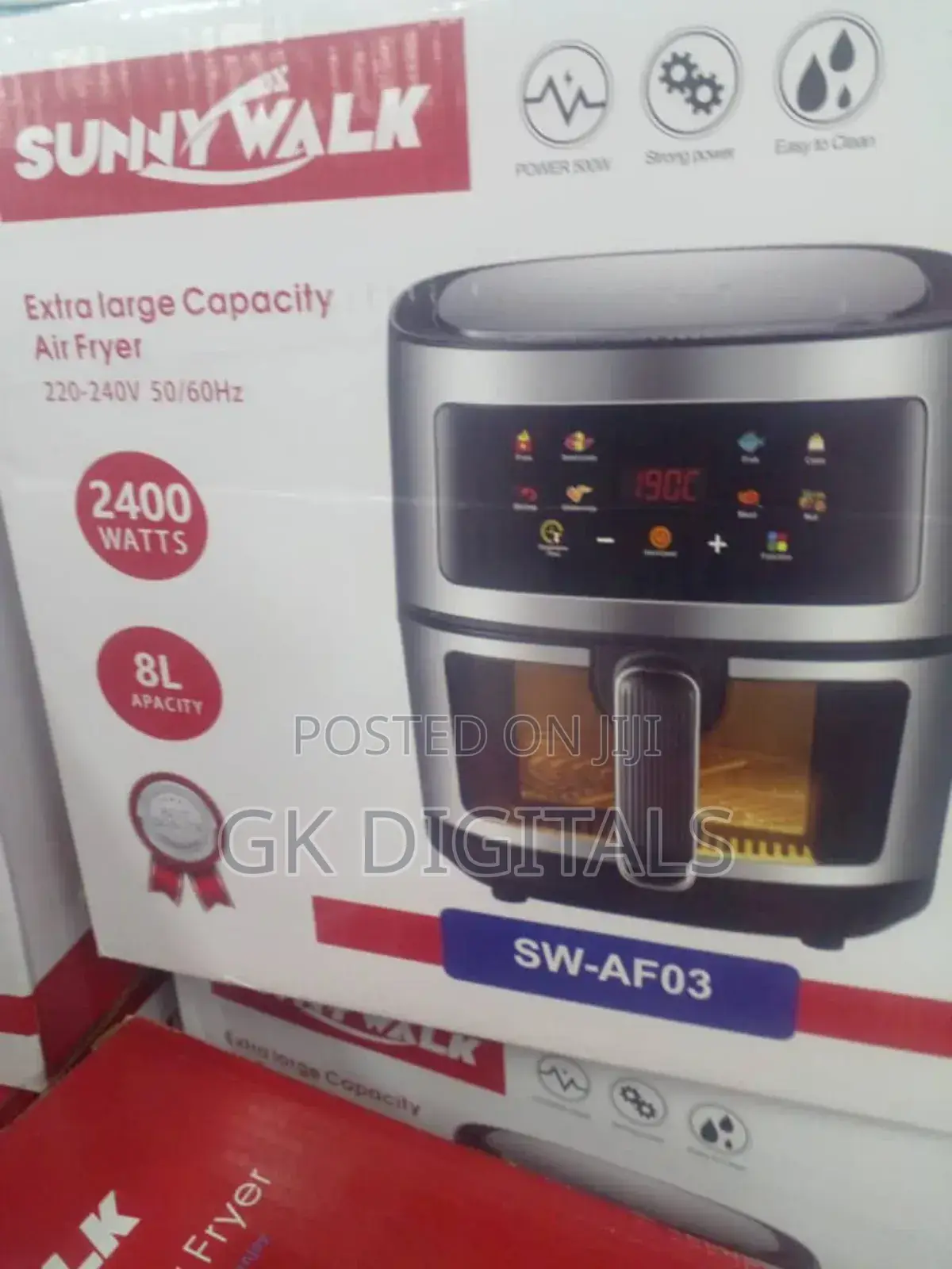 8l Large Capacity Air Fryer - 2400w, Healthy Easy to Clean