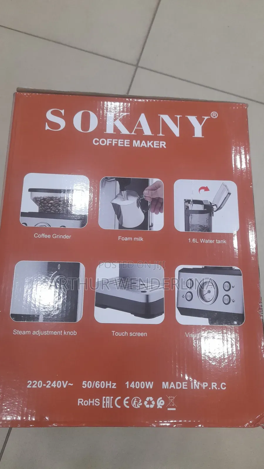 Sokany Sk-04036 4 in 1 Espresso Coffee Machine 1.6l 1400w , 20bar