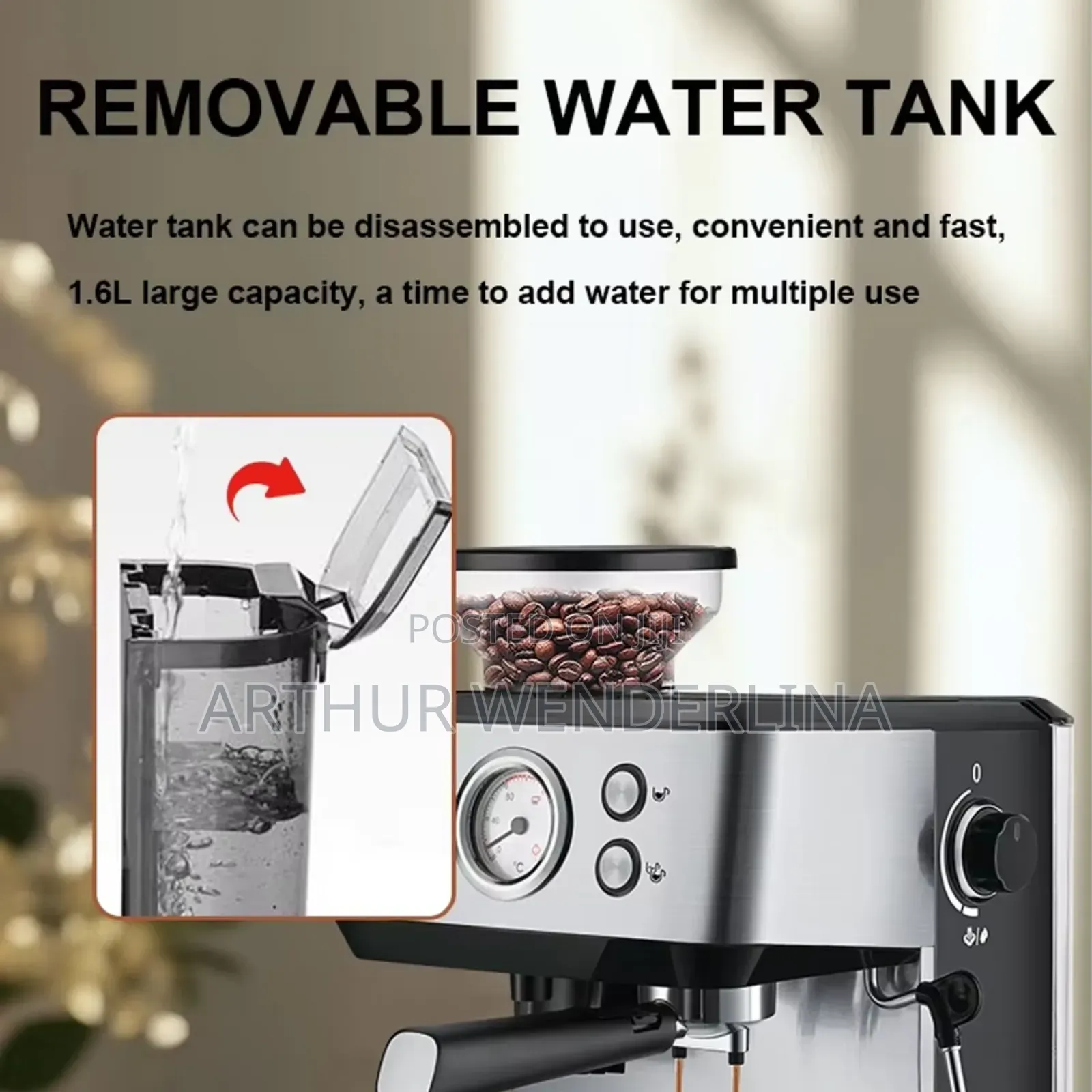 Sokany Sk-04036 4 in 1 Espresso Coffee Machine 1.6l 1400w , 20bar