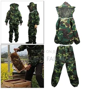1-zipper Army Green Camouflage Cowboy Beesuit (Top And Trouser Model)