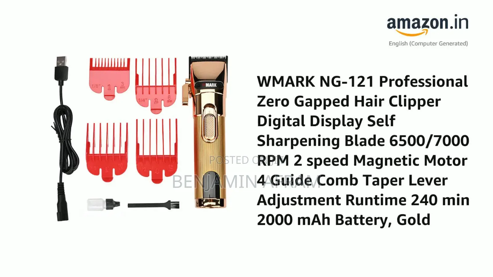 Adjustable Sharp Blade Barbering Machine. Ng-121