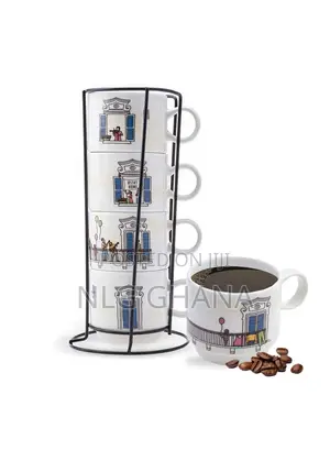 160ml 4 Mugs With Stand - Tree Branch. Kar1248