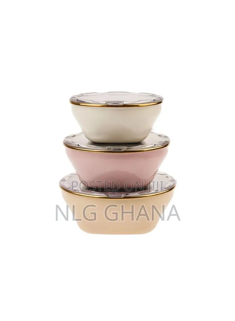 3 Pieces Fancy Storage Containers - Dark Color. Kar1087