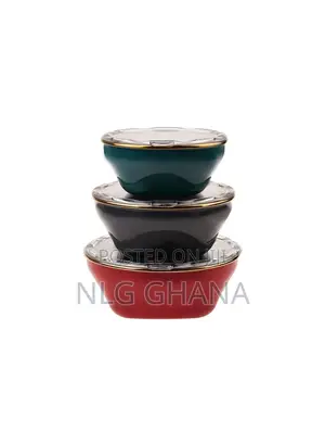 3 Pieces Fancy Storage Containers - Dark Color. Kar1087