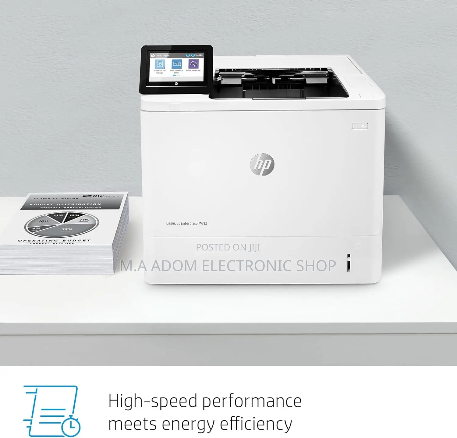 Hp Enterprise M612dn Auto Duplex Black White Printer