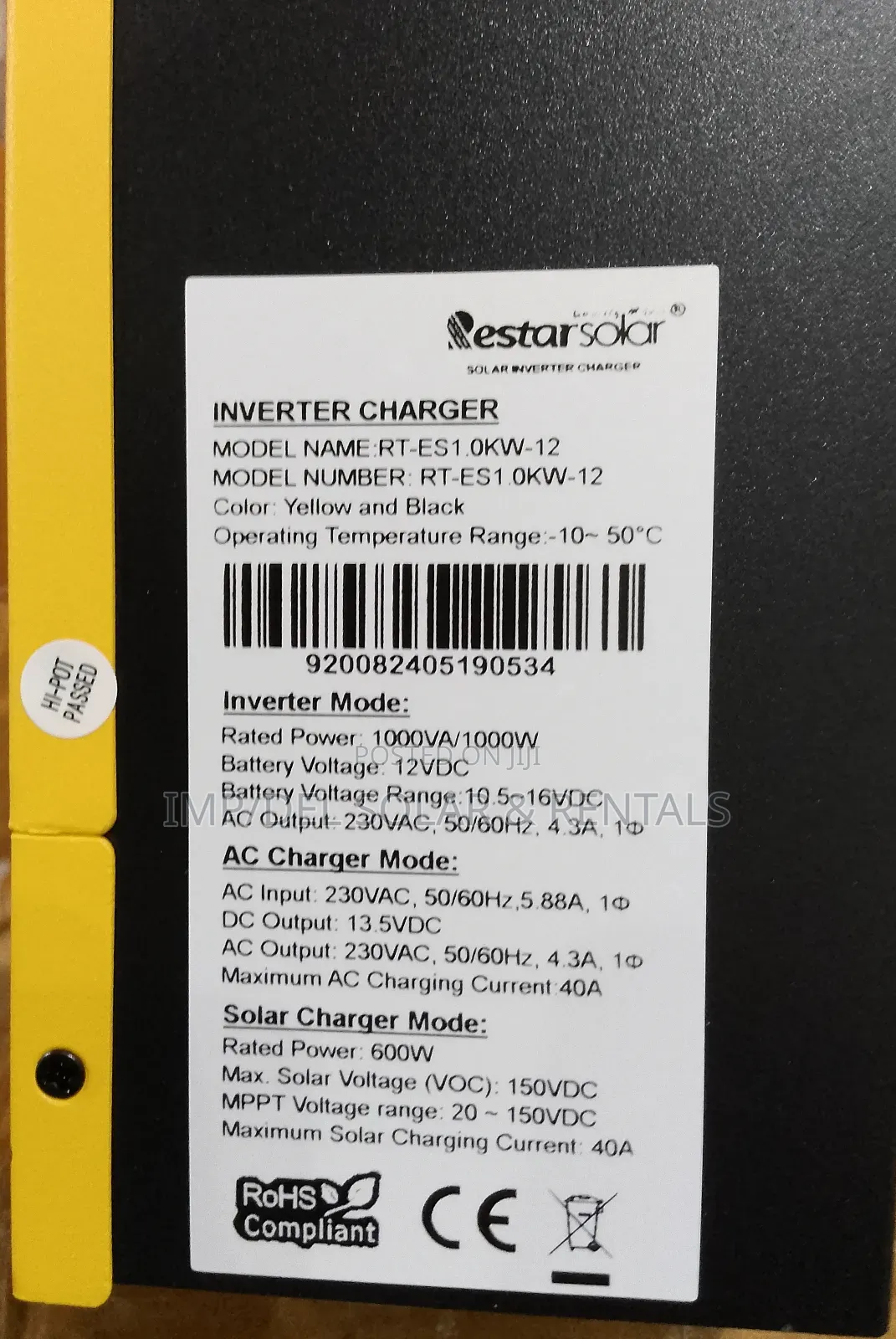 1kw 12v Hybrid Solar Inverter