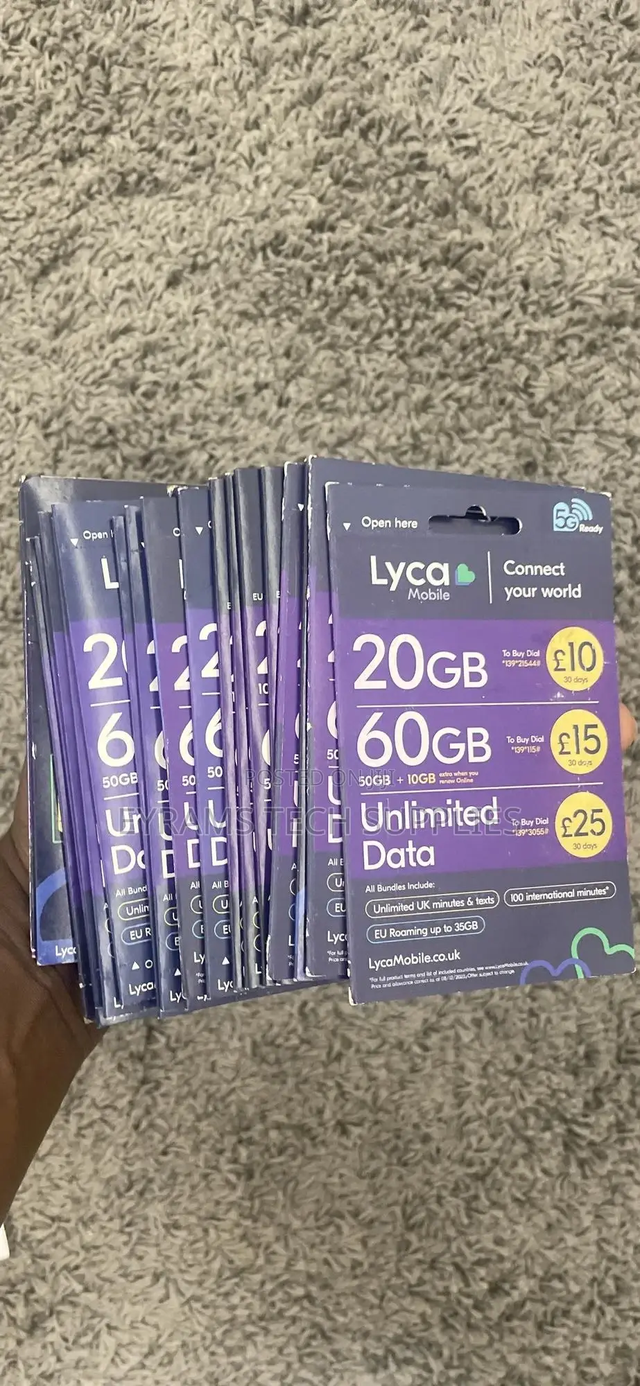 Activated Lycamobile Uk Sim Card