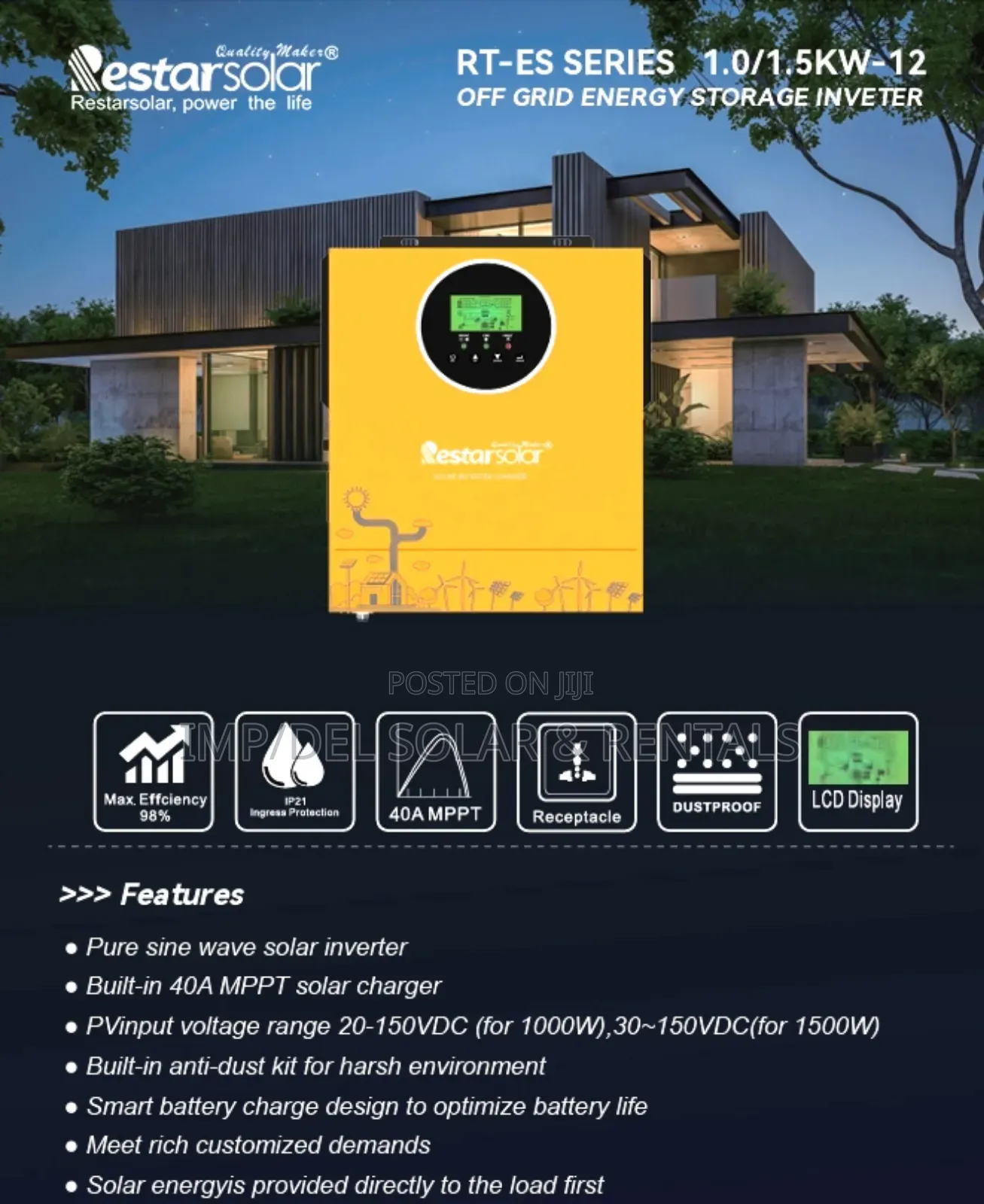 1kw 12v Hybrid Solar Inverter