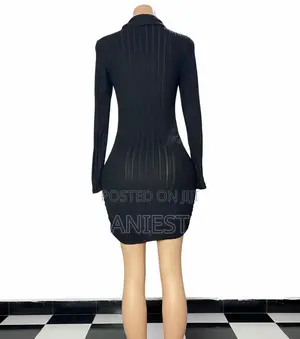 Elegant Black Turtleneck Dress