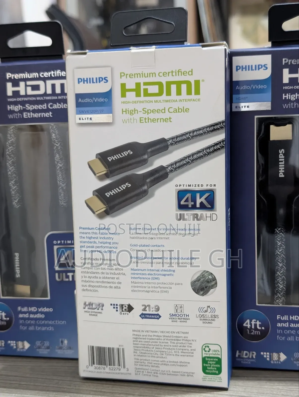 Philips 4ft Premium Hdmi Cable With Ethernet