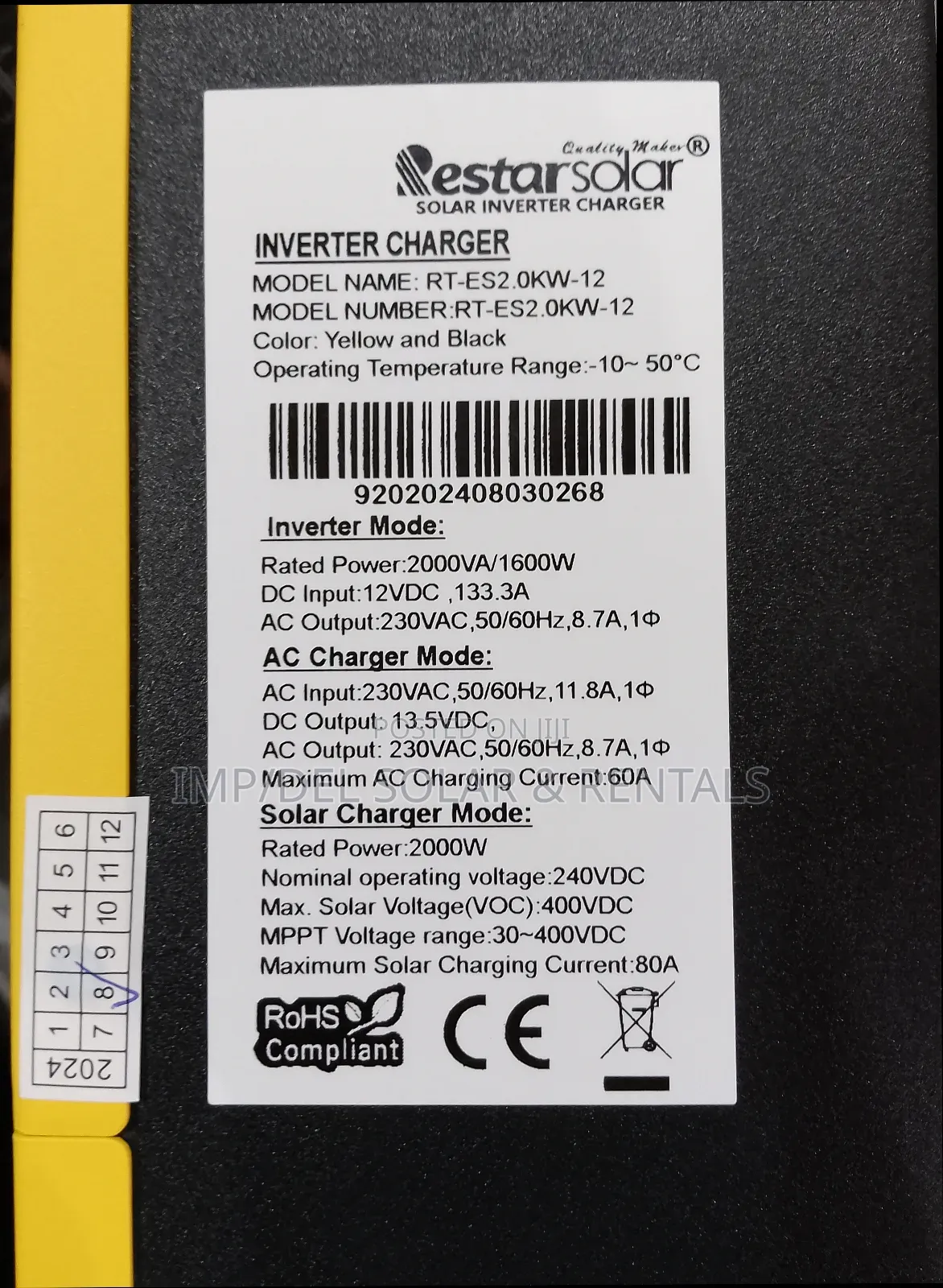 2kw 12v Solar Hybrid Inverter
