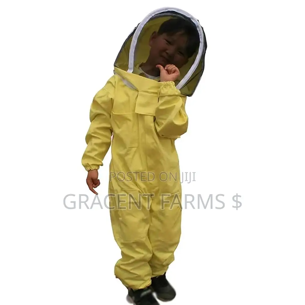 2-zipper Kids Yellow Astronaut Beesuit With Pair Of Gloves