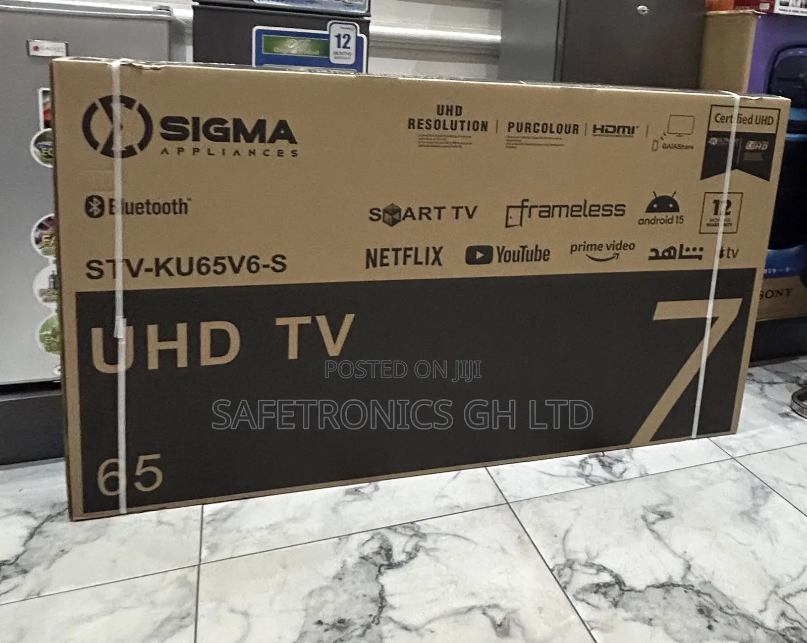 Super Clear Screen 65 Inch Smart Led Uhd Sigma Sig-Ku65v6-S Tv
