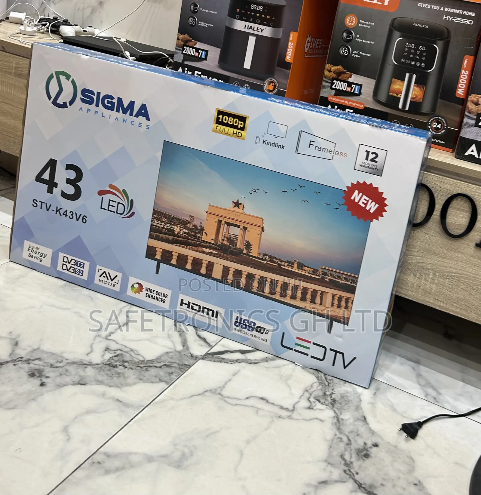 Classic New Sig-K43v6 43 Inch Full Hd Led Sigma Frameless Tv
