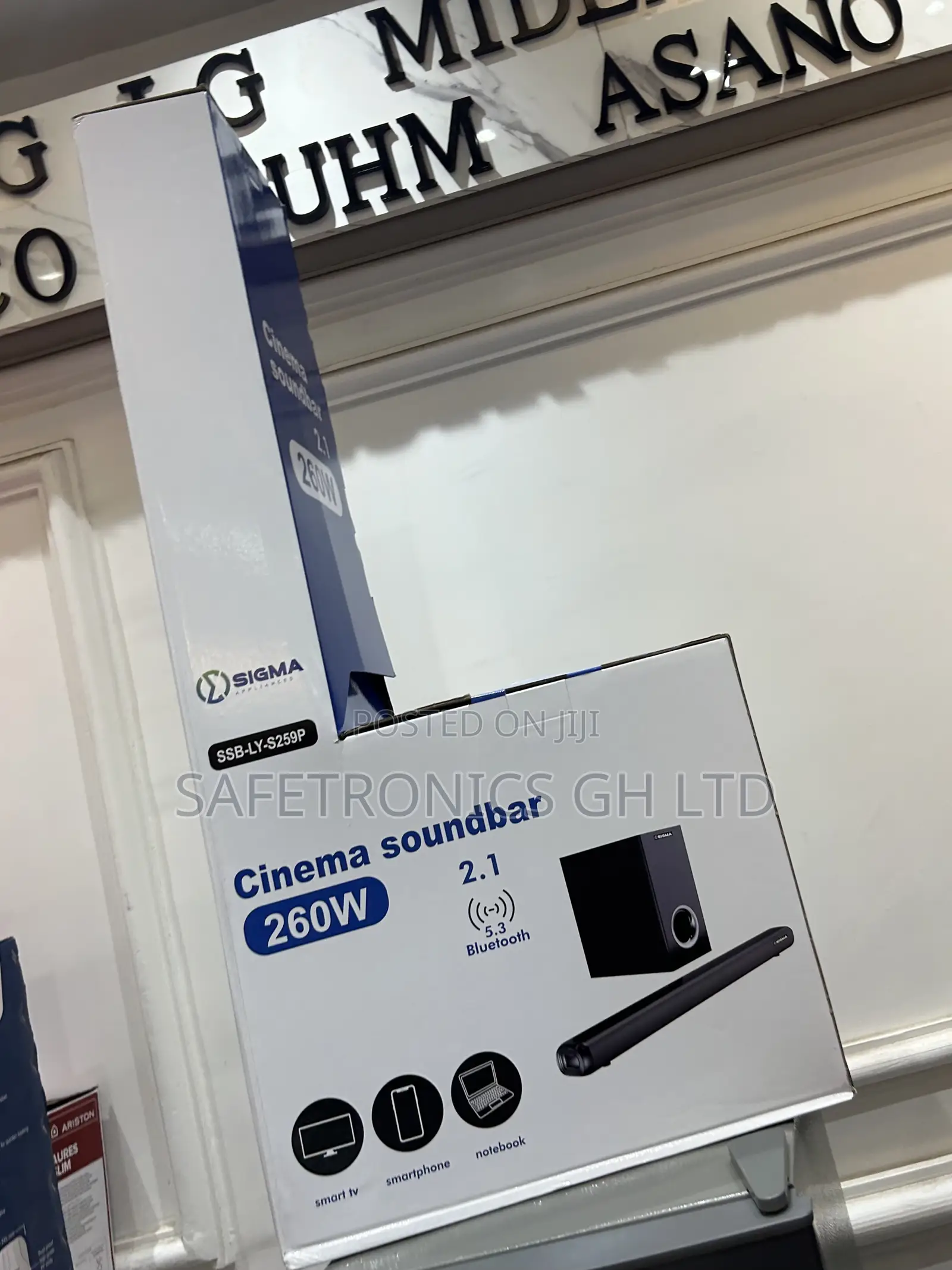 Reliable Sigma Subwoofer SSB-Ly-S259p Bluetooth 260w Wireless Soundbar