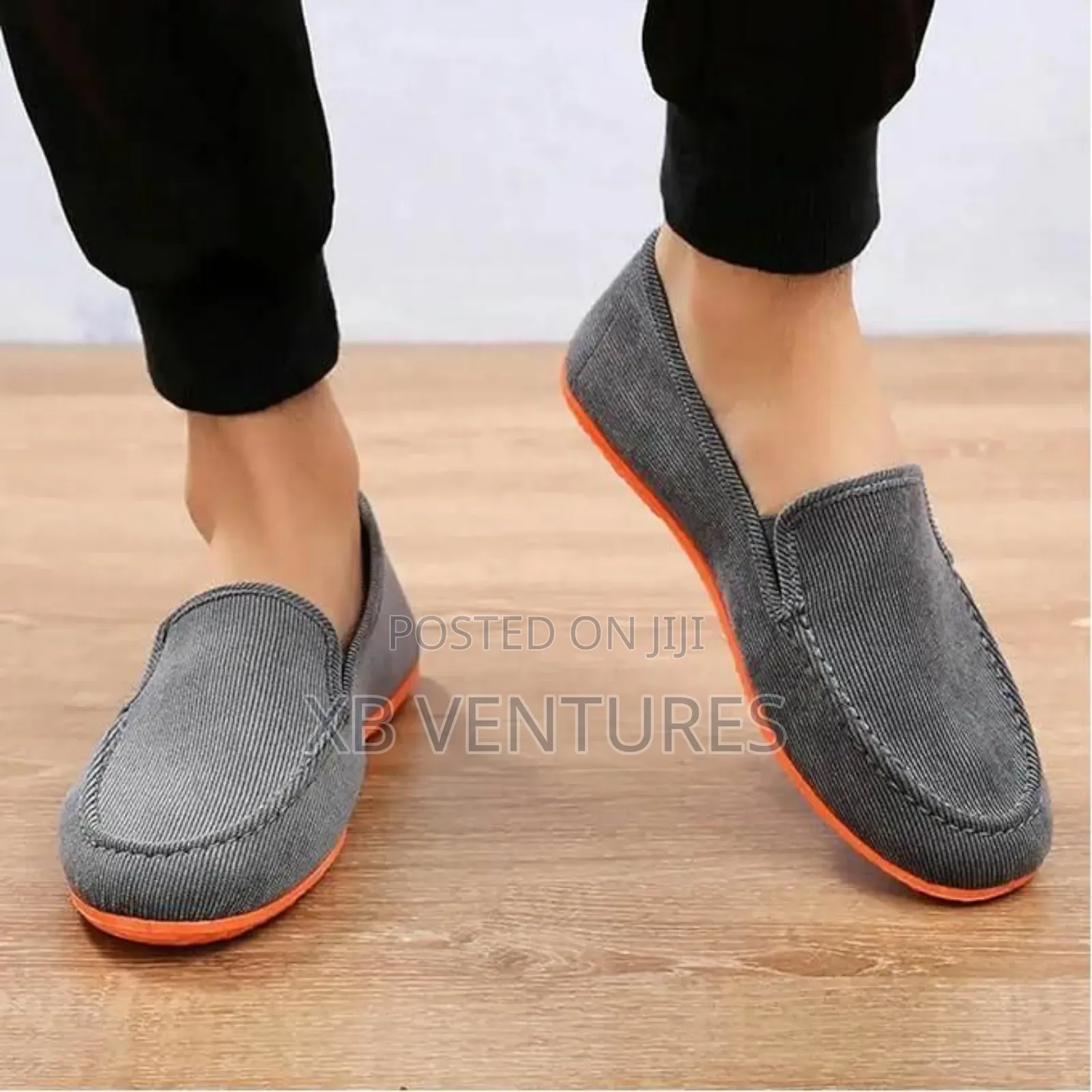 Classic Men's
Canvas Loafers- Orange/Gren/Grey