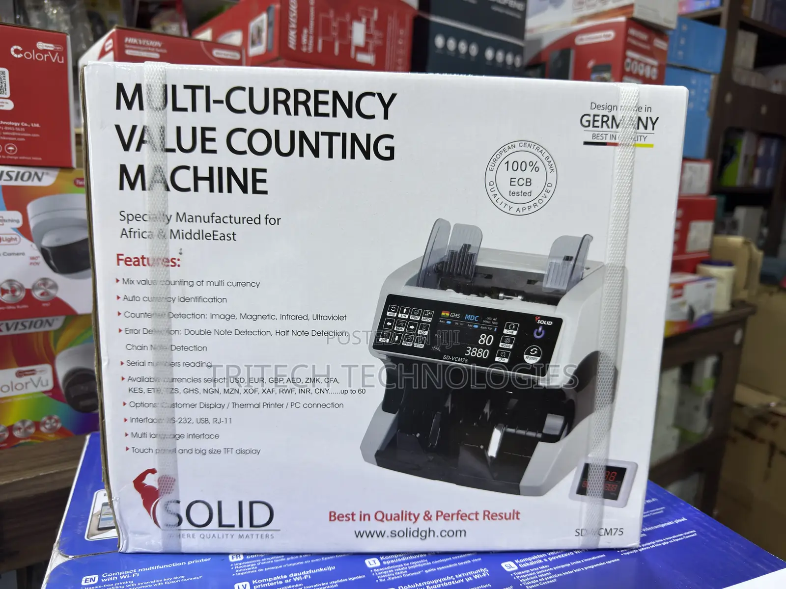 Solid Sd-Vcm75 Mix Value Counting Machine Multi-Currency