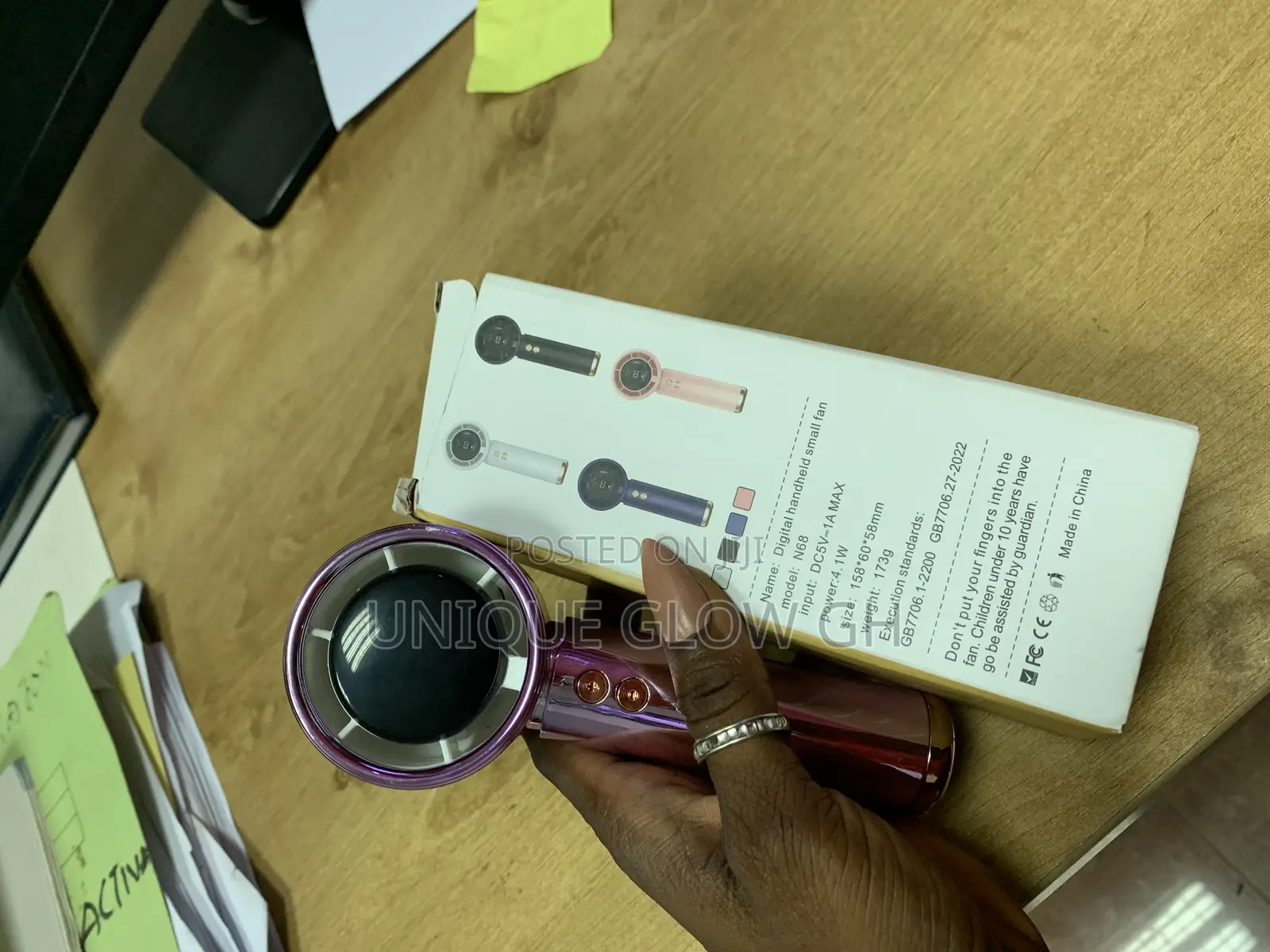 Mini Hand Held Portable Desk Fan Cooler
