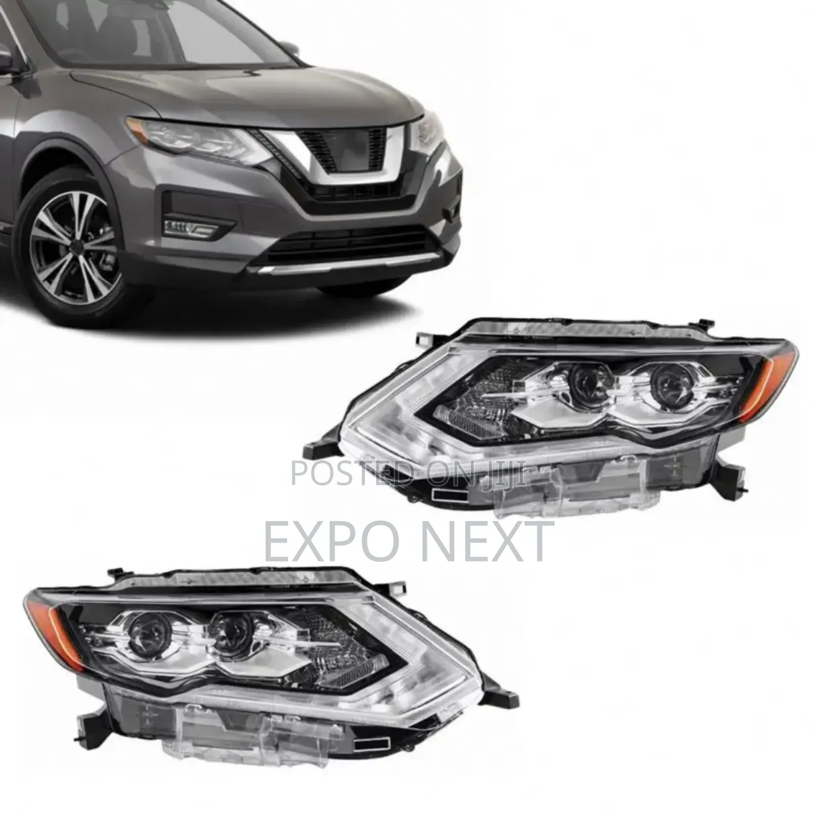 2017-2019 Nissan Rogue W/Led Headlight Pair Oem