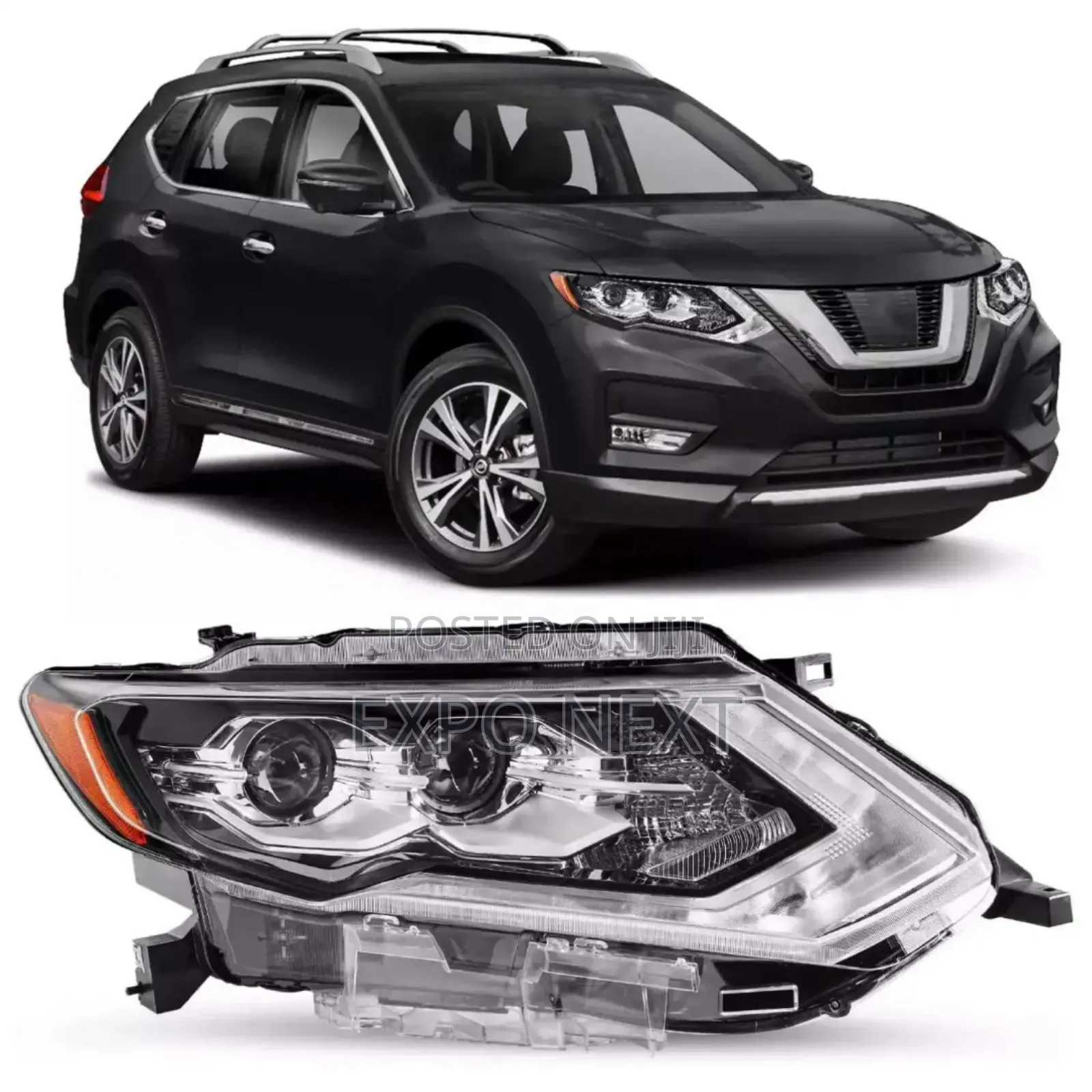2017-2019 Nissan Rogue W/Led Headlight Pair Oem