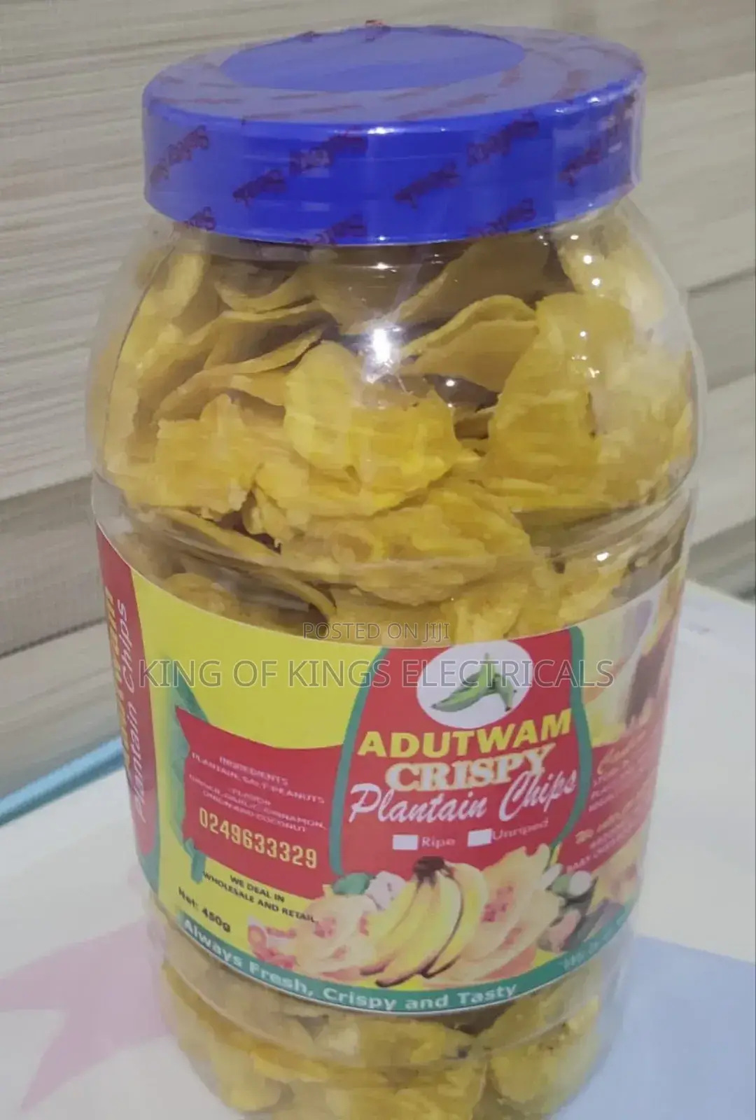 Organic Adutwam Chrispy Plantain Chips (Ripe and Unriped Plantain)