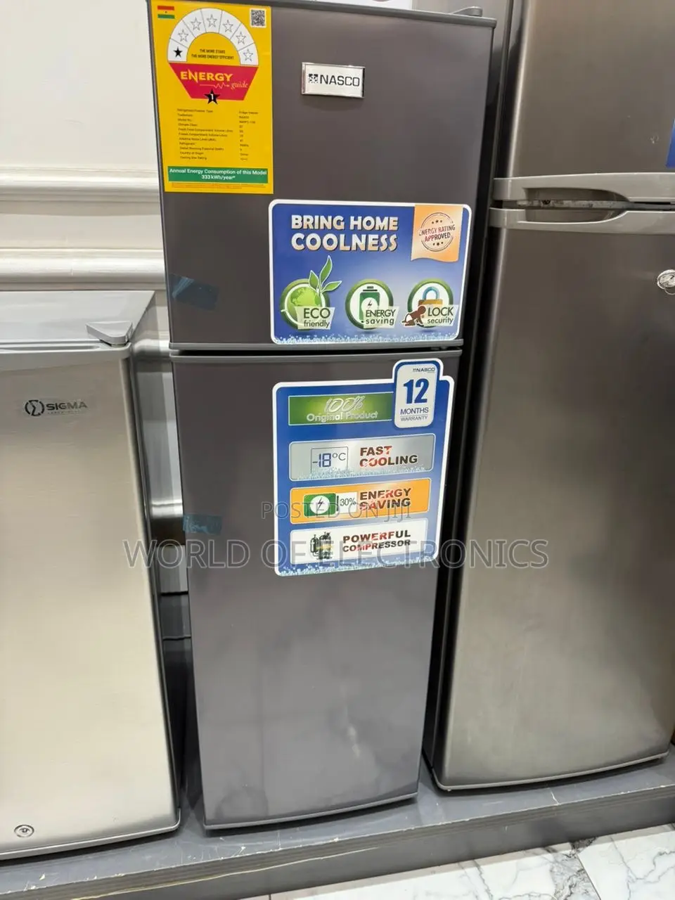 Classic Nasco 2 Door Electric Nasf2-13s Table Top With 112ltrs