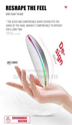 2.4g Rechargeable Ultra-thin Wireless Mouse - Black