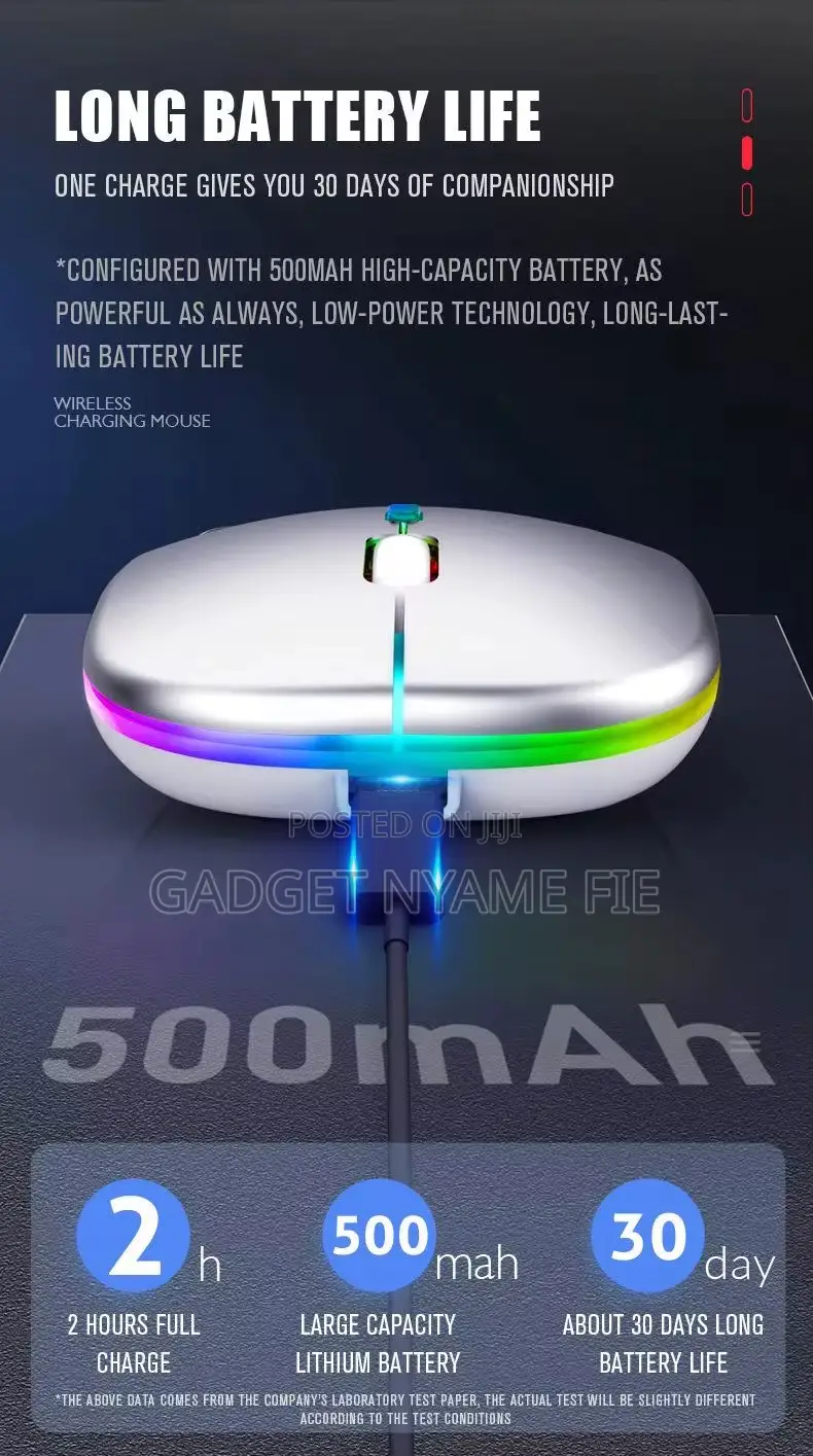 2.4g Rechargeable Ultra-thin Wireless Mouse - Black