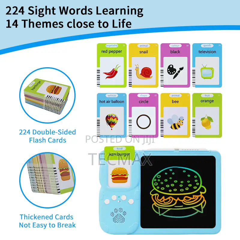 Kids Flash Card And Drawing Board Set