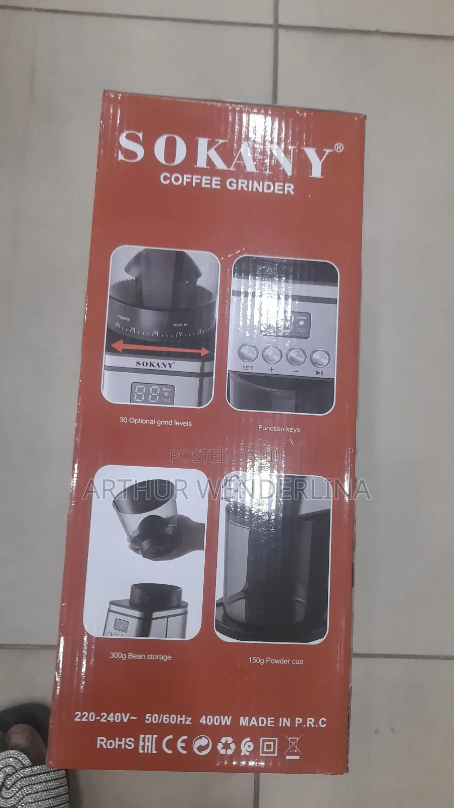 Sokany Coffee Grinder 400watt