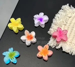 Colorful Flower Hair Claw Clip – Trendy Acrylic, Strong Grip