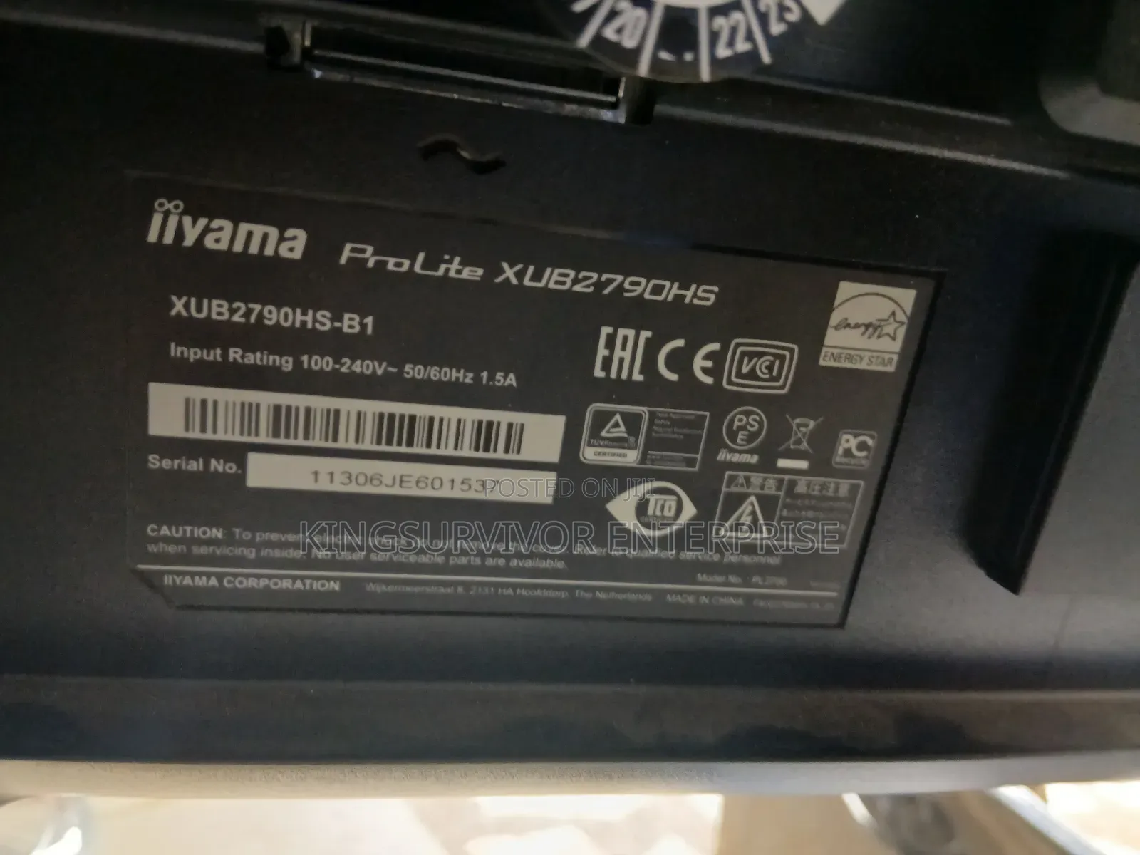 Iiyama Edgeless Prolite 27inch Monitor From Germany