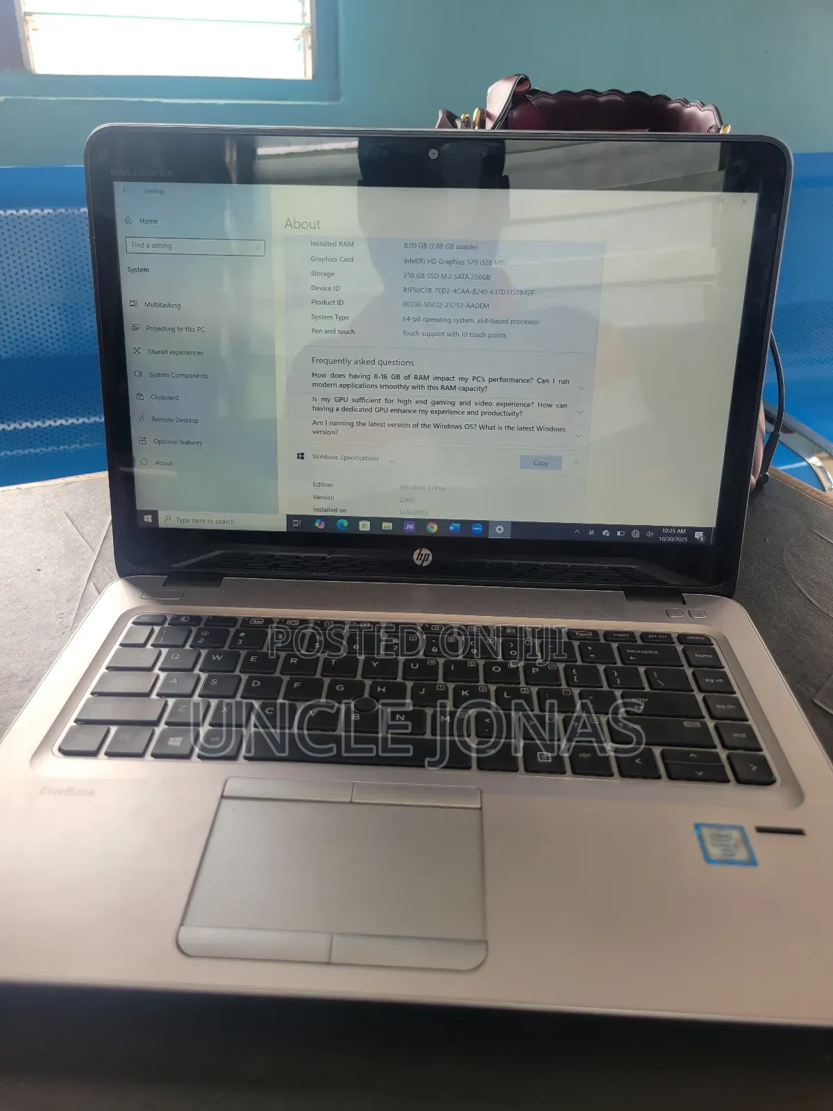 Laptop HP EliteBook 1040 G3 8GB Intel Core i5 SSD 256GB