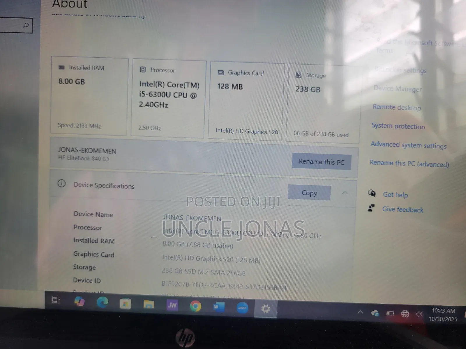 Laptop HP EliteBook 1040 G3 8GB Intel Core i5 SSD 256GB