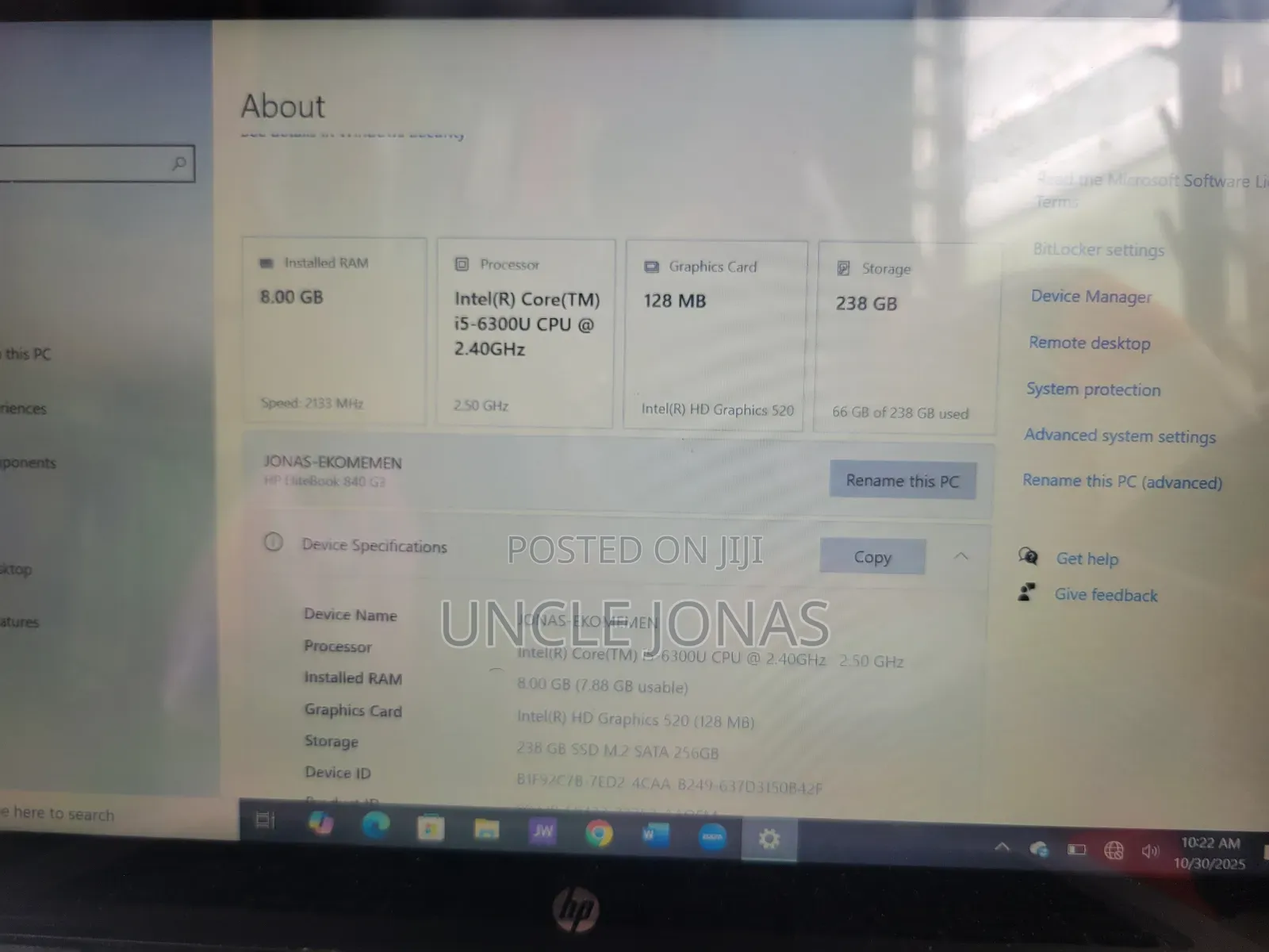Laptop HP EliteBook 1040 G3 8GB Intel Core i5 SSD 256GB
