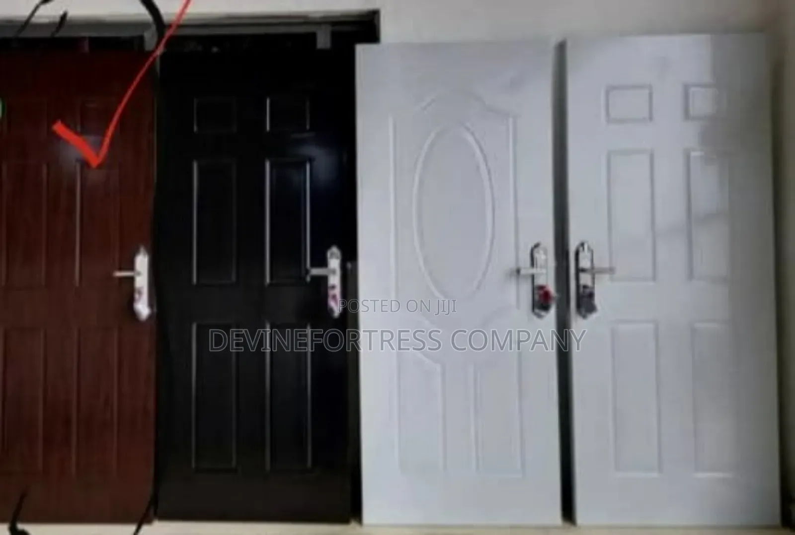 Wooden Metal Door Black and White