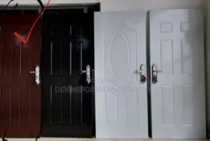 Wooden Metal Door Black and White