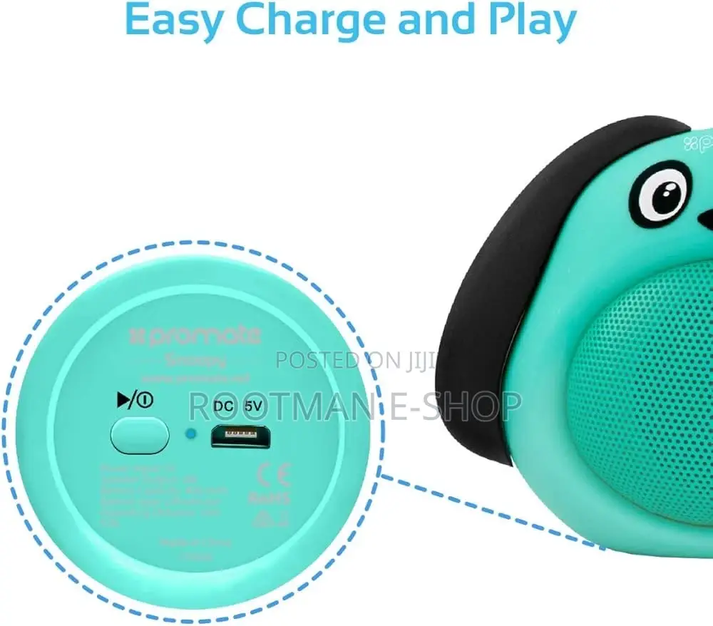 Promate Snoopy Wireless Speaker, Portable Kids Bluetooth V4.1 Speaker