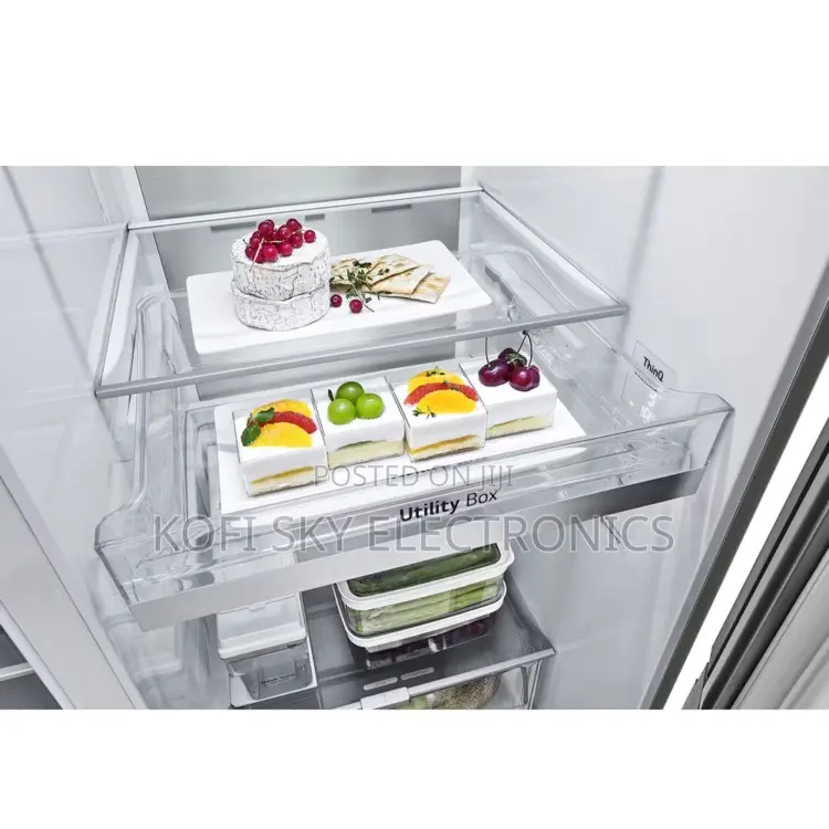 Lg 688l Instaview Side by Side Refrigerator [Gc-X257csew]