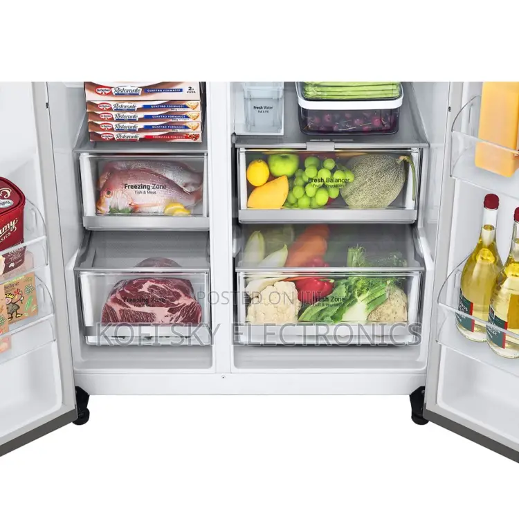 Lg 688l Instaview Side by Side Refrigerator [Gc-X257csew]