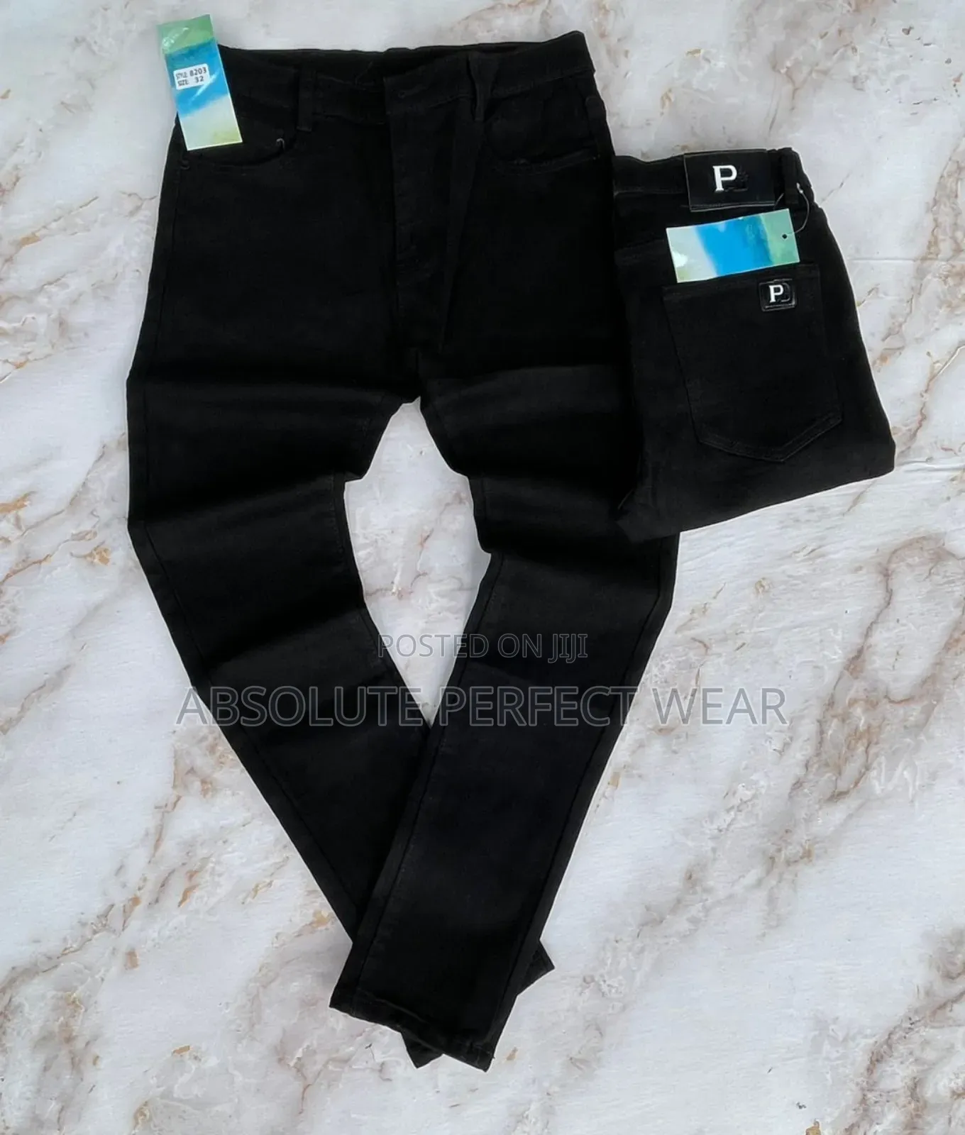 Plain Black Jeans for Men