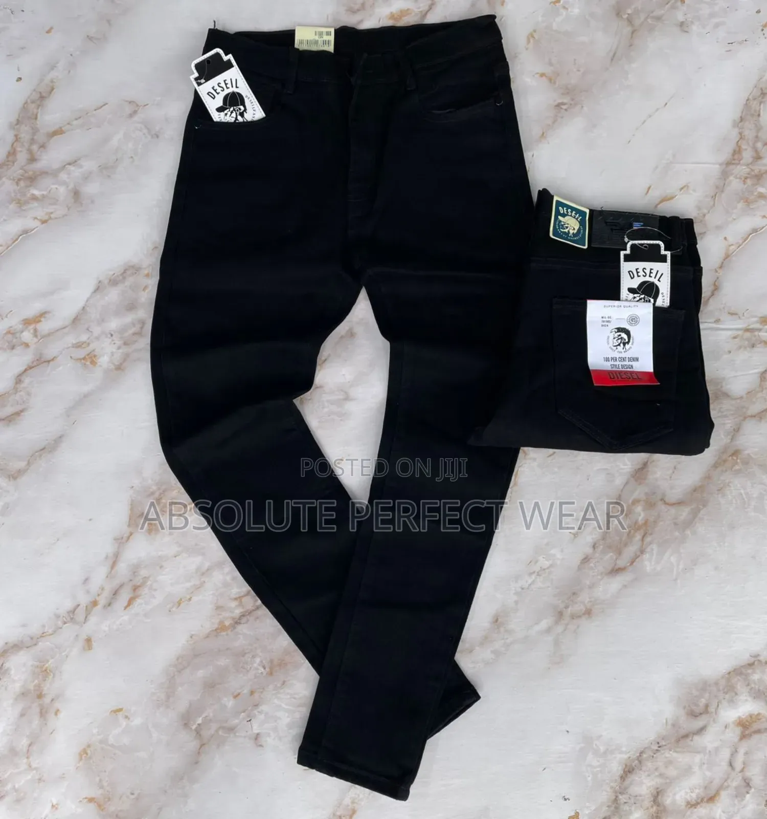Plain Black Jeans for Men