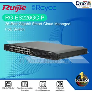 Ruijie 26-Port Rg-Es226gc-P Gigabite Cloud Managed Poe+ Switch