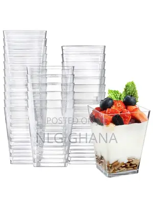50pcs 150ml Disposable Square Mousse Cup Dessert Baking. Tvx22810
