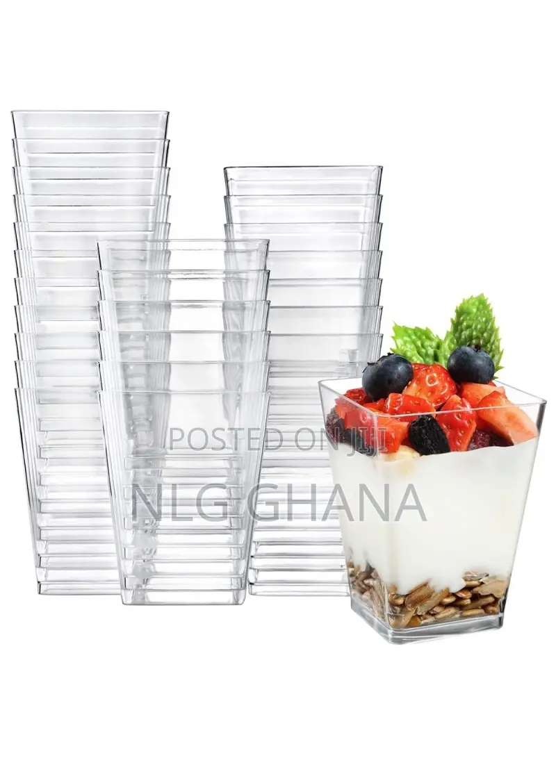 50pcs 150ml Disposable Square Mousse Cup Dessert Baking. Tvx22810