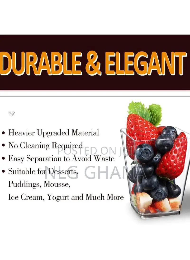 50pcs 150ml Disposable Square Mousse Cup Dessert Baking. Tvx22810