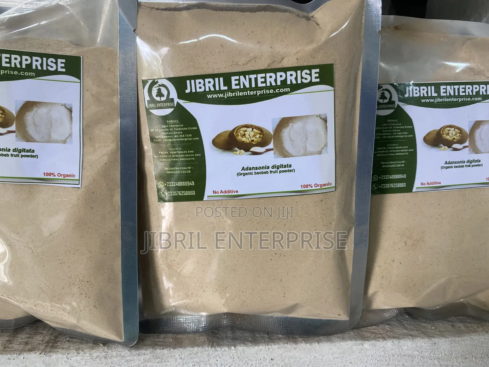 Baobab Fruit Powder, 100% Organic, No Additives, 200g/30gh